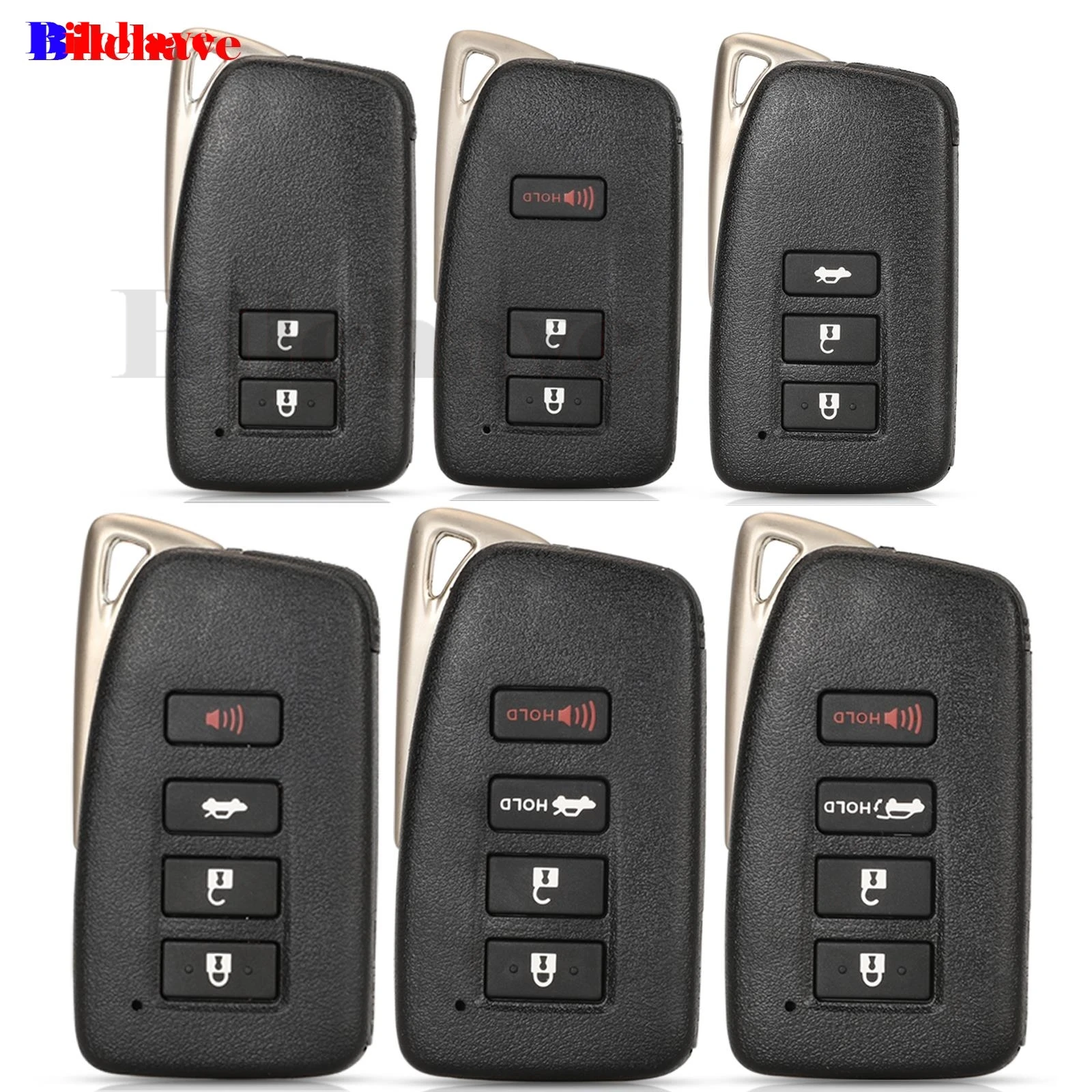 jingyuqin 2/3/4 Buttons For LEXUS ES350 IS/ES/GS/NX/RX/GX GS300 GS350 IS250 ES250 NX200 Fob Remote Smart Key Shell Replacement