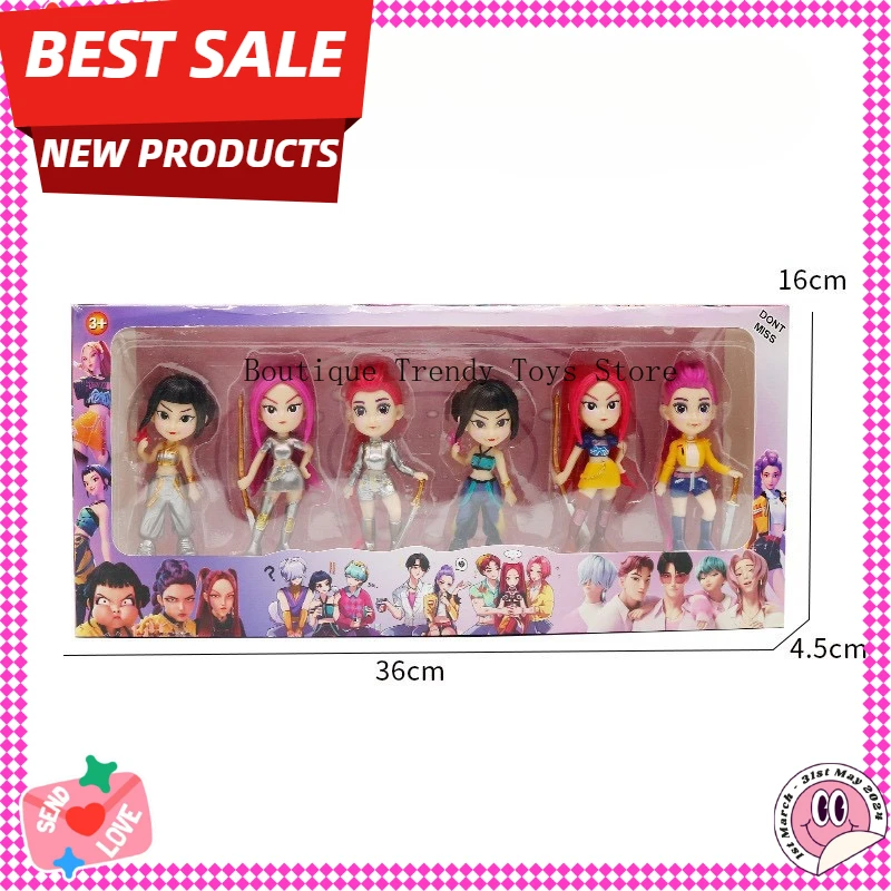 جديد قسط Kpop نمط شيطان هنتر أنيمي تمثال جمع فتاة الموضة سطح المكتب زخرفة فاخرة هدية السنة الجديدة لهواة الجمع