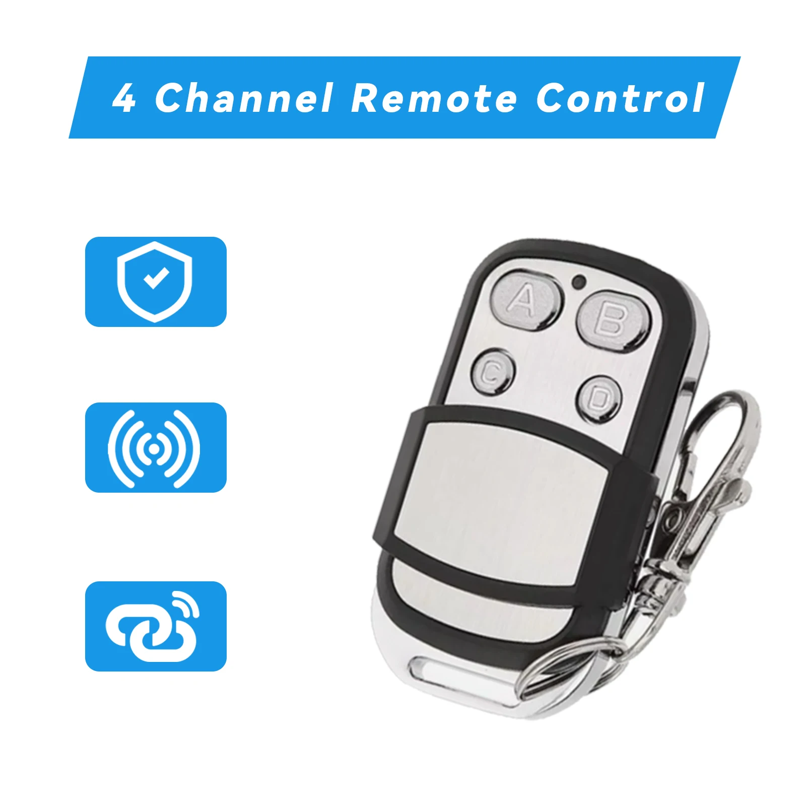 รีโมทคอนโทรล 433.92 เมกะเฮิรตซ์คัดลอกรีโมทคอนโทรลเครื่องทำสำเนาคีย์ความไวแสงสูงสำหรับรถบ้านโรงรถประตูอุปกรณ์เสริม