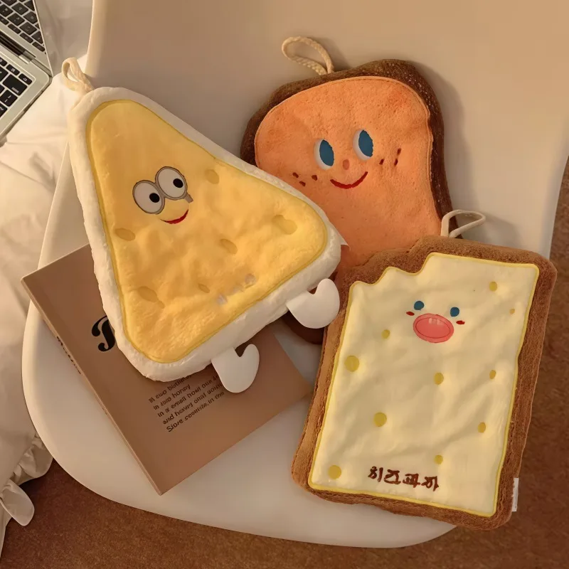 Cheese Biscuits, Doughnut Shaped Coral Velvet Thickened Bathroom Towels, Cute Cartoon Kitchen Cleaning Cloth, Home Furnishings