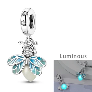 Charms bathed in Pandora for women, firefly cats, crosses, owls, dreamcatchers, beads, pendant, dangle bracelet, jewelry, original adjustment 8 Main Beat Sales - №8