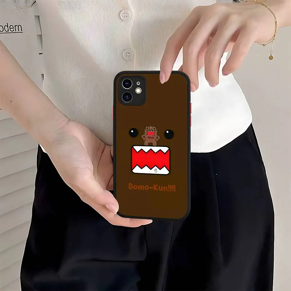 Leuke Domo Kun Fashion Design Ins Telefoonhoesje voor IPhone 14 11 12 13 Mini Pro Max 8 7 Plus X XR XS MAX Doorschijnende Matte Cover
