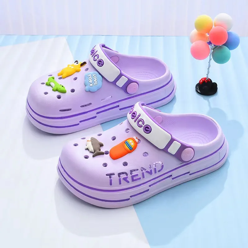 Fashion kids Slippers Boys And Girls Sandals Summer Kids Indoor Bathroom Slides Flat Shoes Soft EVA Children Beach Flip Flops