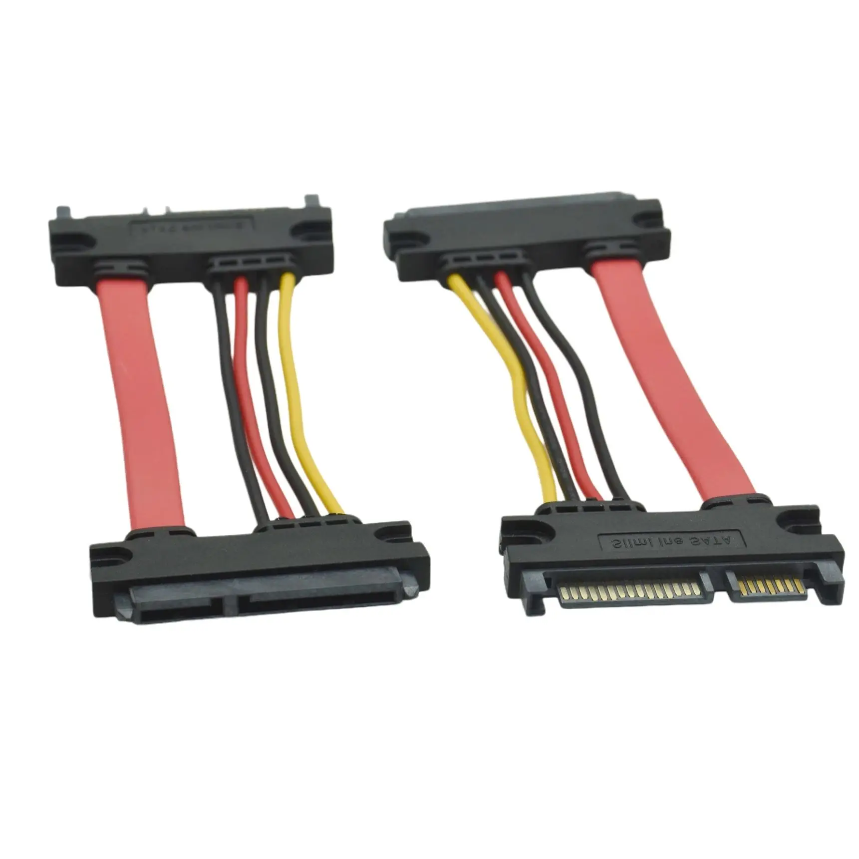 10CM 22-Pin SATA Short Cable Male to Female Serial ATA Data Power Combo Extension Cable for Storage Device Connection