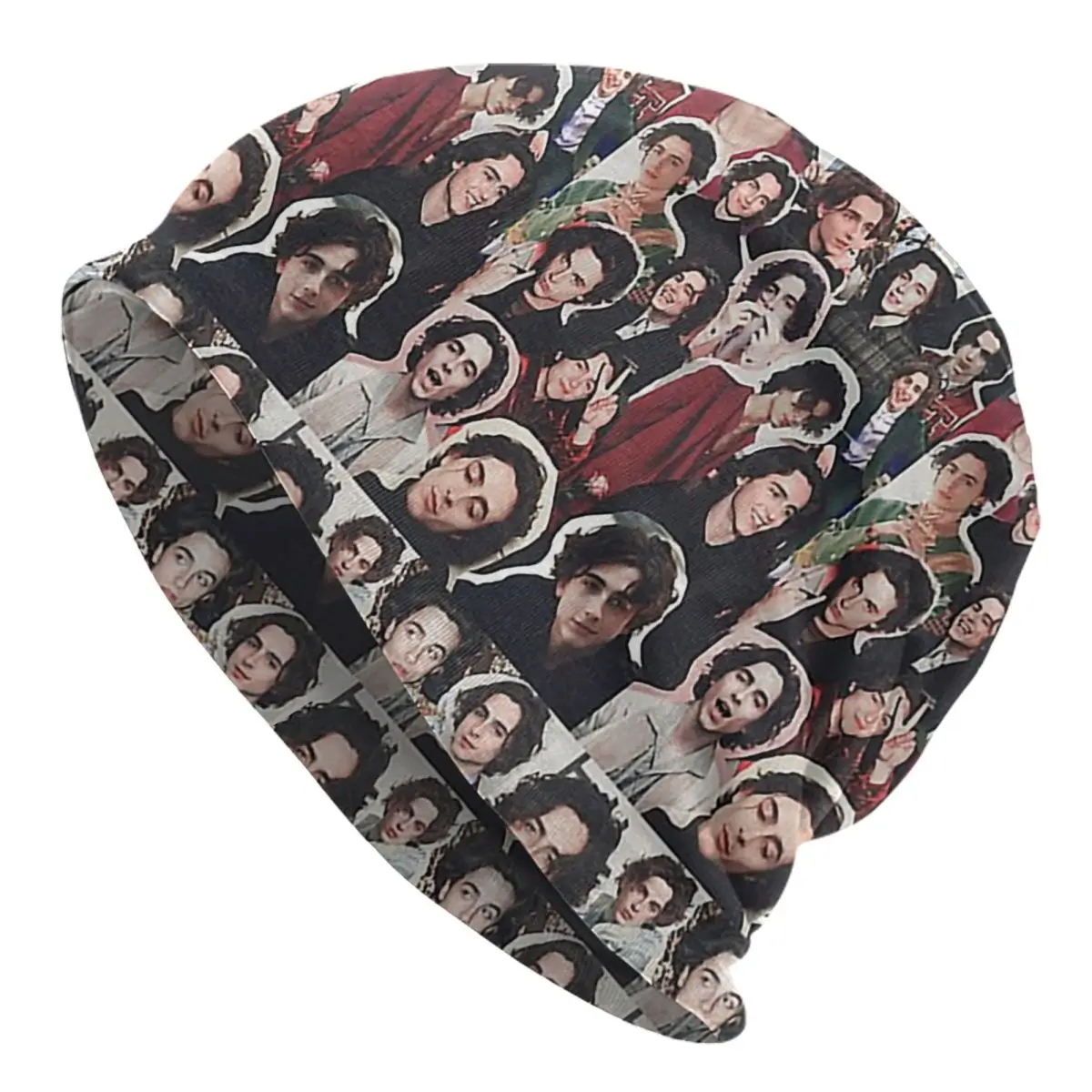 Timothee Chalamet Collage Edit Warm Knitted Cap Hip Hop Bonnet Hat Autumn Winter Outdoor Beanies Hats for Men Women Adult