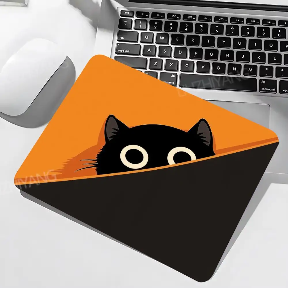 Anime Cute Cat Mouse Pad 22X18 40X45 Computer Accessories Office Game Table Mats Rubber Anti-slip Mousepad Small Decor Desk Pads