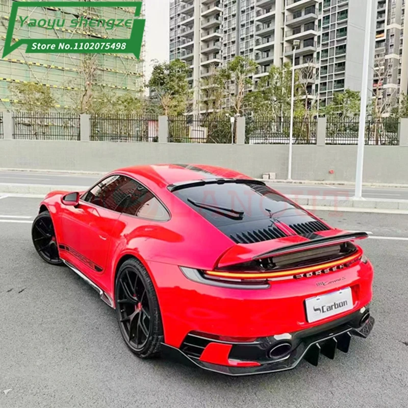Rear Trunk Lip Roof Spoiler Wing Fits For Porsche 911 992 992.1 2019 2020 2021