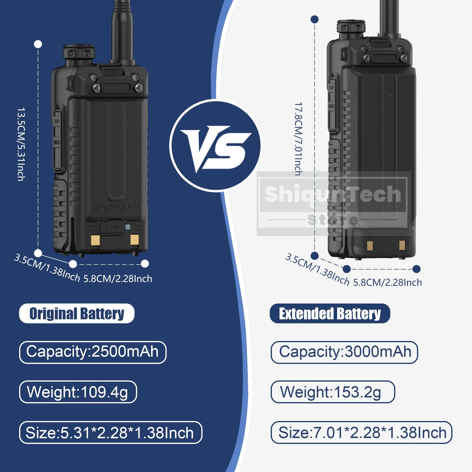 Baofeng UV-5RM Multi Band Walkie Talkie Original 3000mAh Extended Battery Air Band One Key Fast Frequency Copy 10W Vox FM Radios