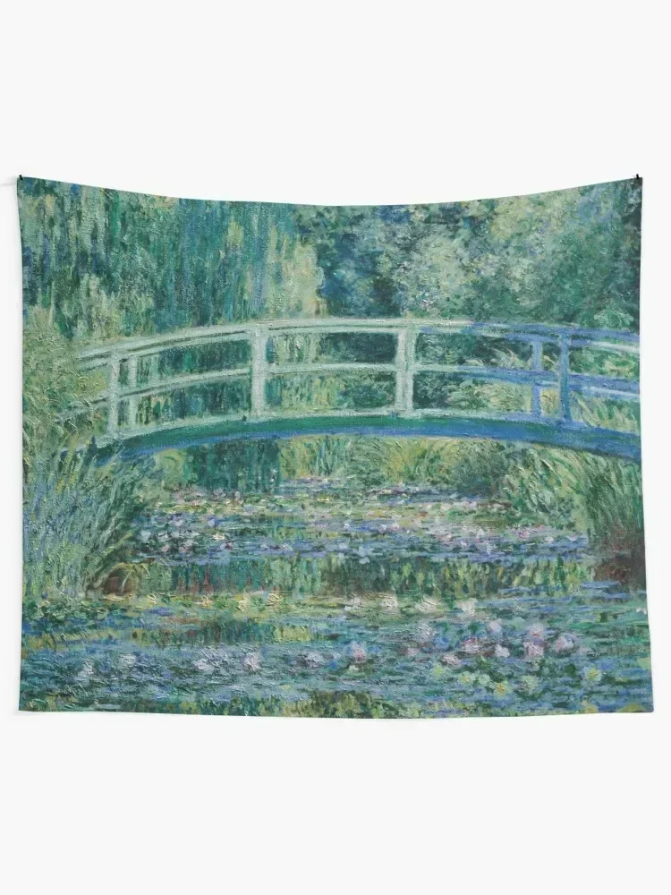 Claude Monet - Water Lilies and Japanese Bridge Tapestry Mushroom Outdoor Decor Tapestry