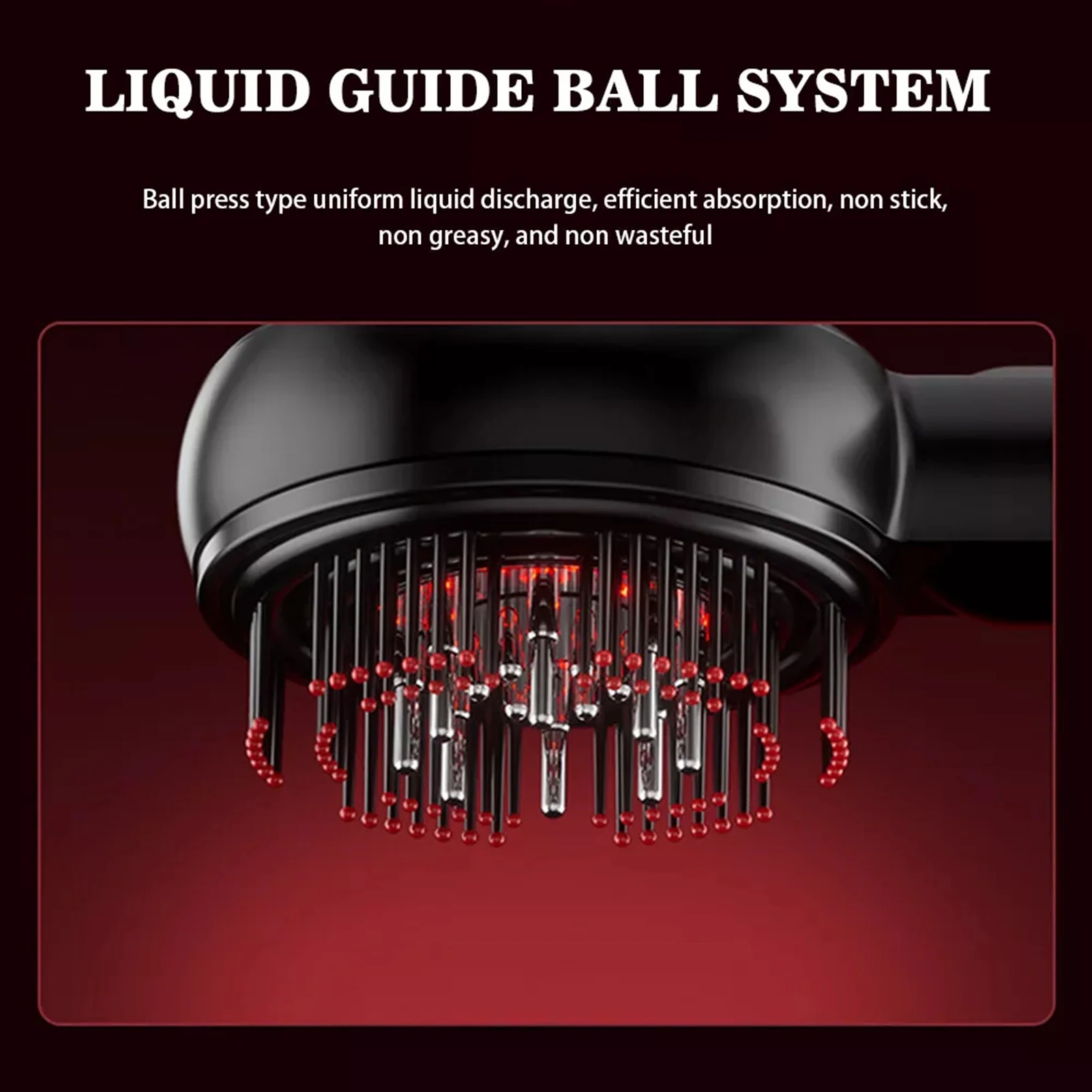 

Red Light Therapy Scalp Massager Hair Essential Oil Applicator Massager Relieves Head Fatigue and Improves Hair Quality