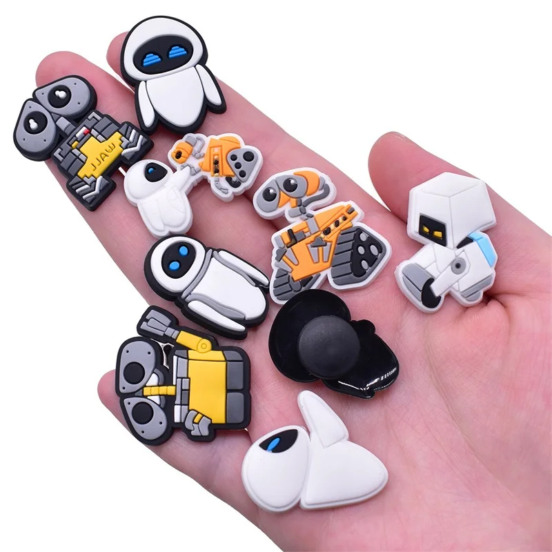 Cute Robot Shoe Charms Decoration for  Pin Accessories Charms Bracelet Wristband DIY Shoe Party Gifts