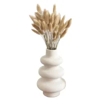 1/2Pcs Ceramic Vase,Off Round Modern Dried Flower Vase,Pampas Flower Boho Home Decor Vase For Centerpiece Wedding Dinner Table 3