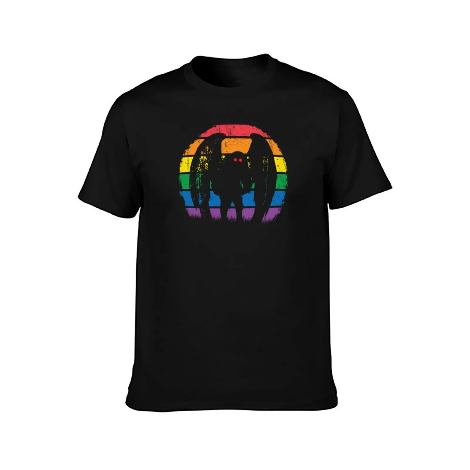 Mothman - Retro Vintage Rainbow Cryptid Gift T-Shirt Lightweight Sport Basic T-Shirt