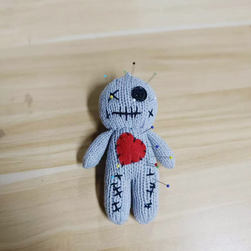 Halloween Scray Voodoo Dolls Majic Creepy Ghost String Plush Pin Needle Holder Horror Christmas Ornaments For Witchcraft Trick