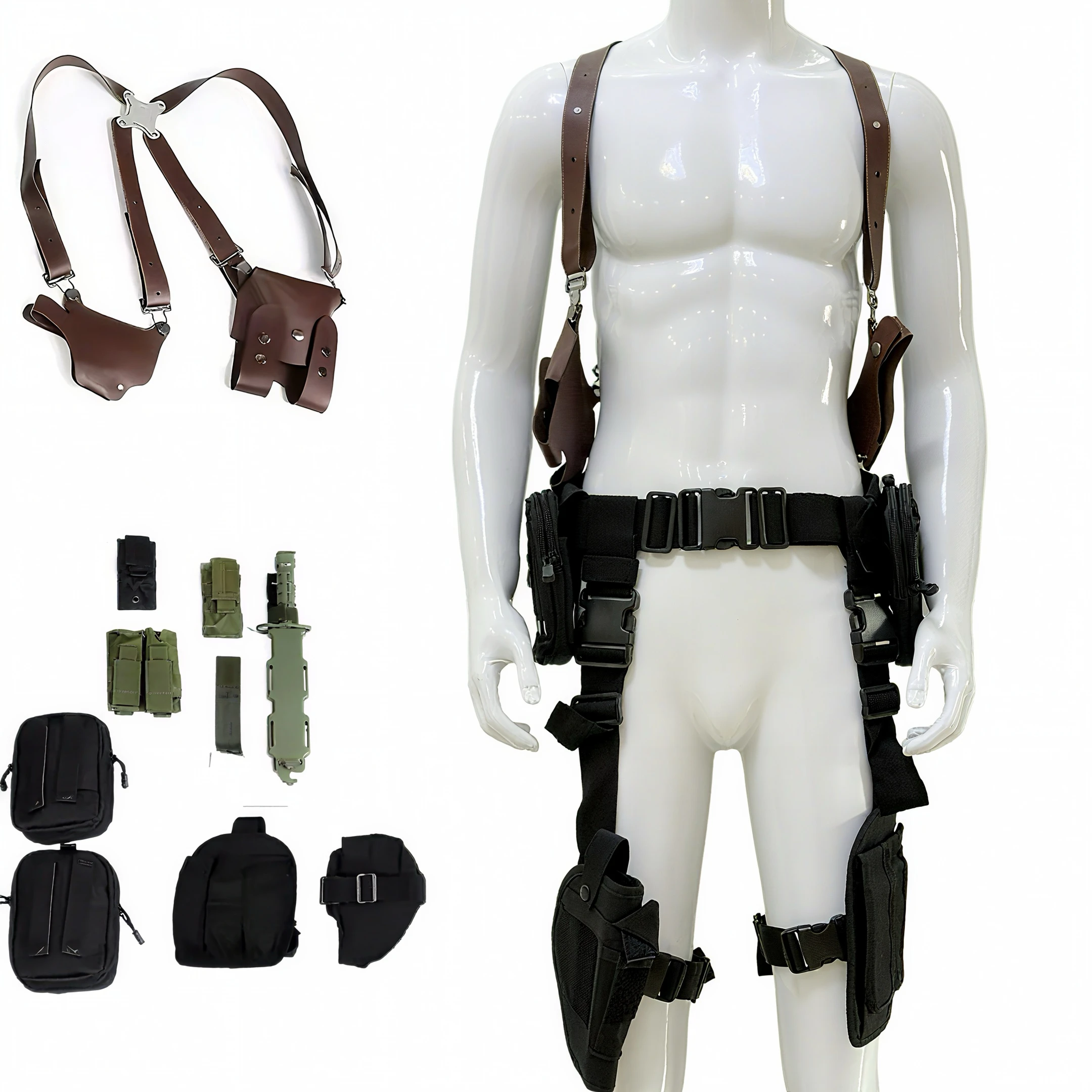 

Леон С Кеннеди, ремни для косплея, сумки, костюм Resident 4, карнавальные наряды на Хэллоуин