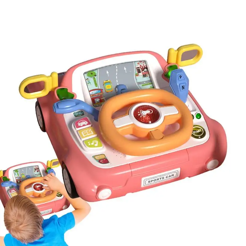 

Simulation Steering Wheel Toy Pretend Play Driving Learning Toy Steering Wheel Educational Multifunctional Simulation Car