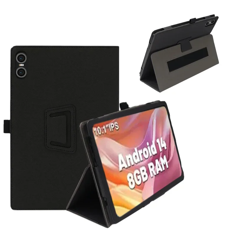 Case for ODEA A10 10 inch Tri-Fold Smart Tablet Case PU Hard Back Case Slim Holder Cover for ODEA A10 2024 Tablet Folio Funda