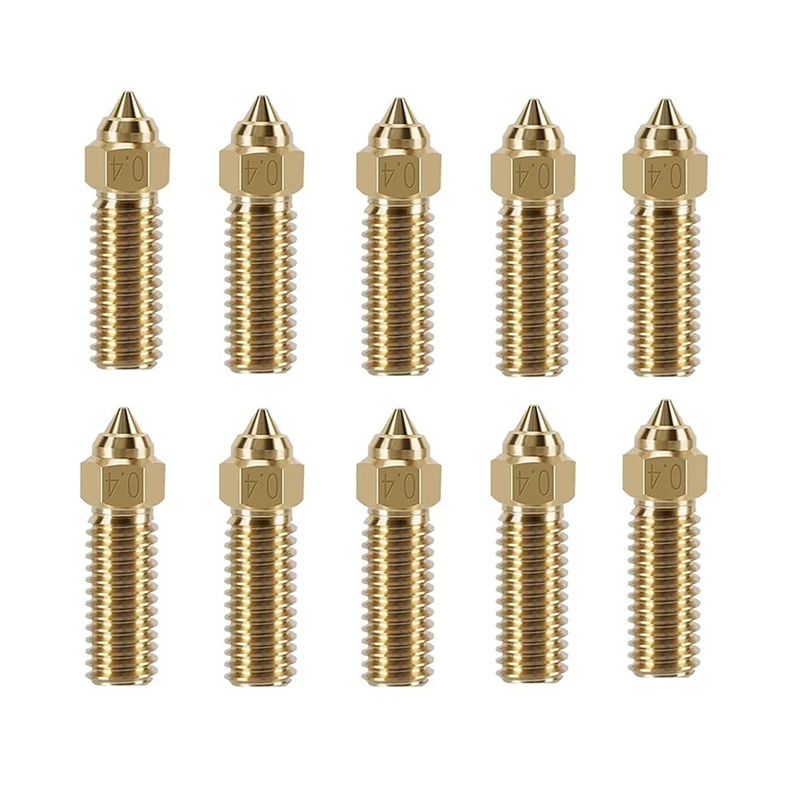 10PCS K1 Brass Nozzles Kit, 3D Printer 10PCS High Speed 0.4Mm Nozzles Kit For K1, K1 Max Durable Easy Install