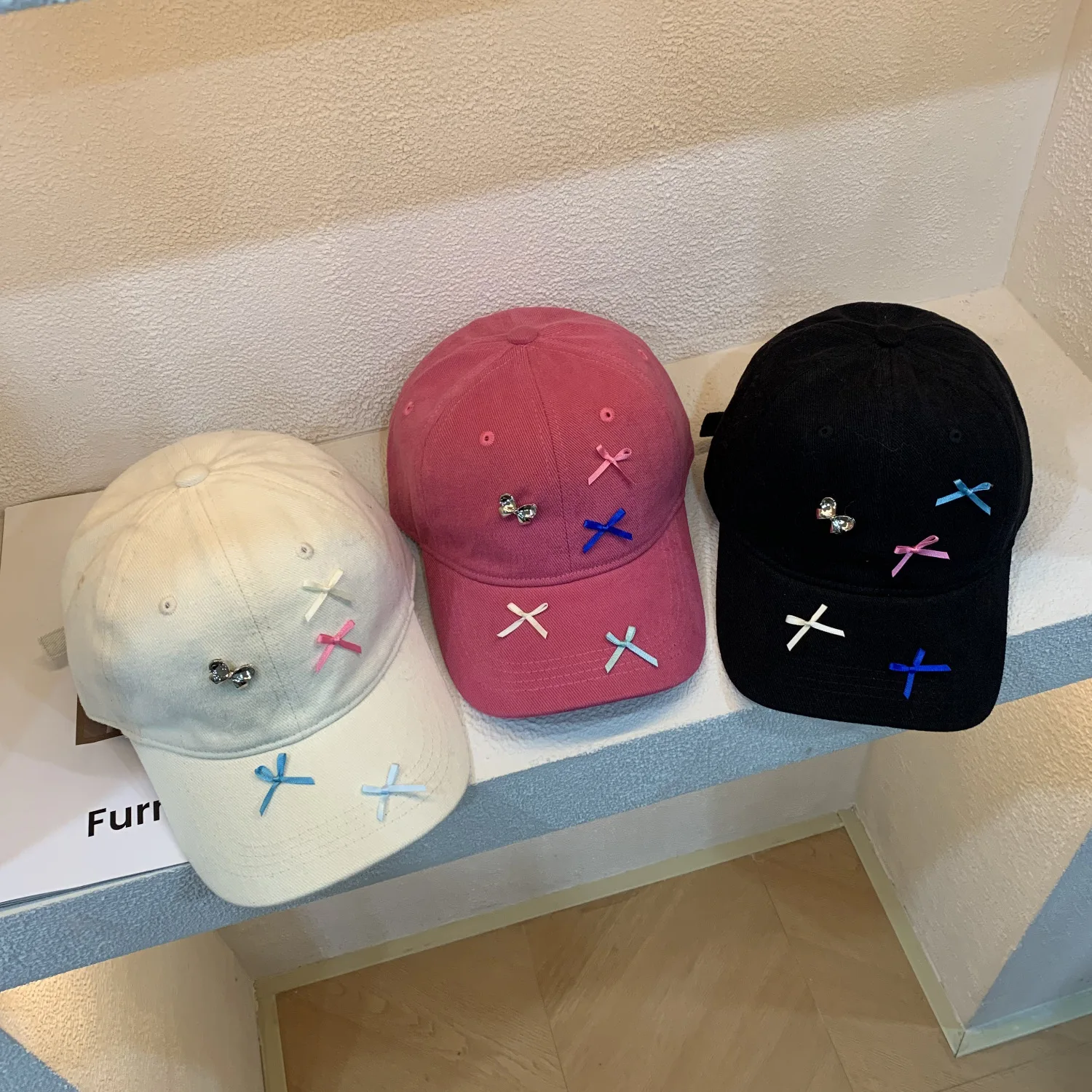 

Ladies' Visors New Korean Bow Dopamine Sweet Cute Simple Fashionable Versatile Baseball Caps Vacation Sun Shading Caps For Girl