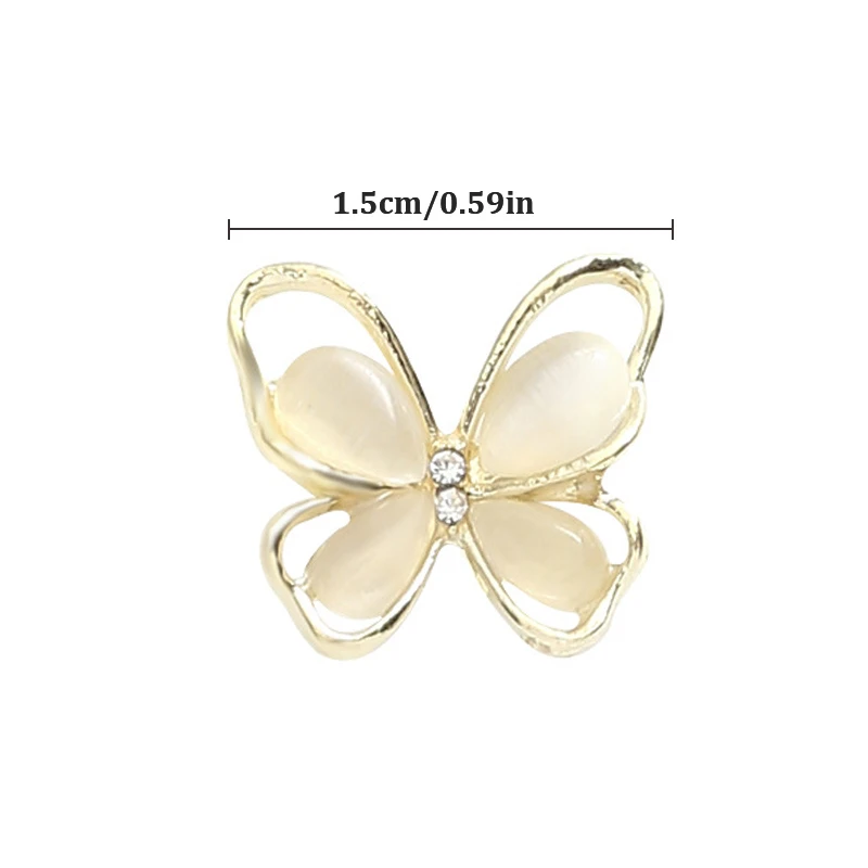 مانيكير تصميم ملحق 3 قطع DIY مسمار الفن 3D عين القط فراشة سحر الراين مسمار الحفر