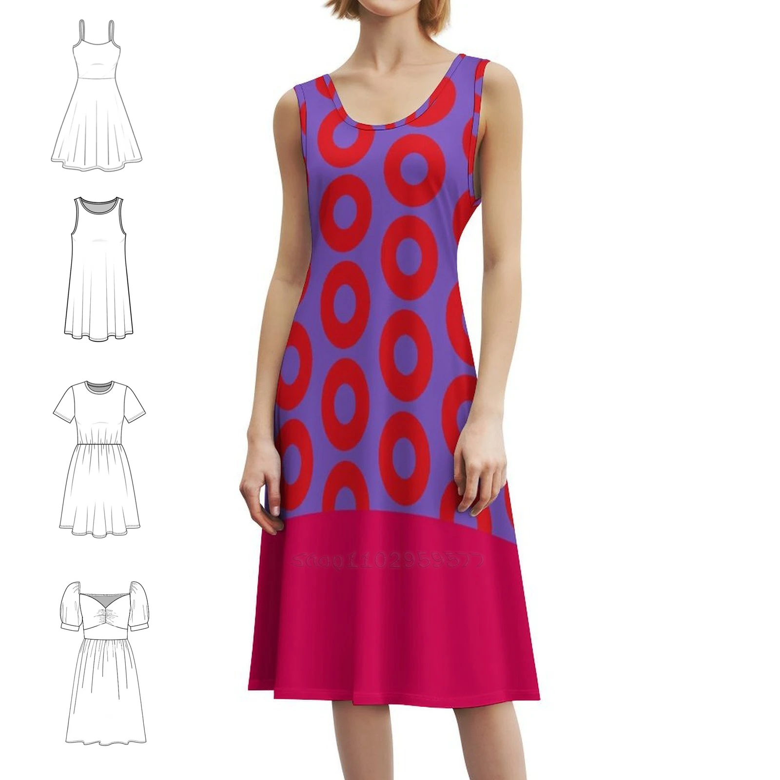 فستان Phish-Fishman Donut Boho Chic أنيق على الموضة لحفلات الزفاف على الشاطئ فستان Phish Trey Anastasio Jon Fishman Page لـ