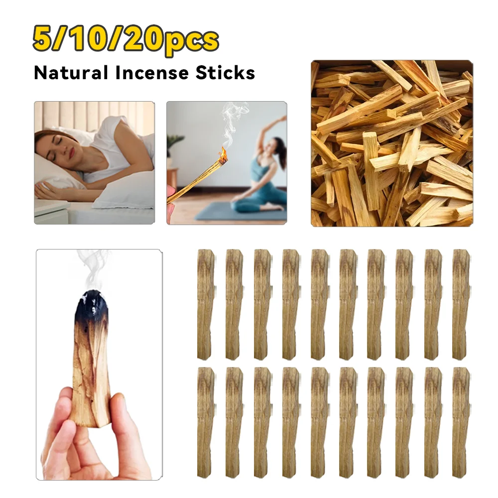 Palo Santo Sticks Wooden Aroma Diffuser Stick Purifying Healing Stress Relief Scented Aroma Sticks Natural Crude Wood Strips