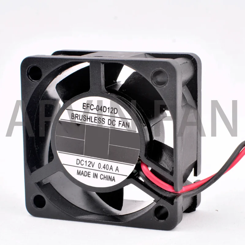 EFC-04D12D พัดลม4ซม. 40มม. 0.40A DC12V 40x40x20มม. 2PIN ตลับลูกปืน2ลูกพัดลมทำความเย็นลมปริมาณมากสำหรับเราเตอร์แชสซี