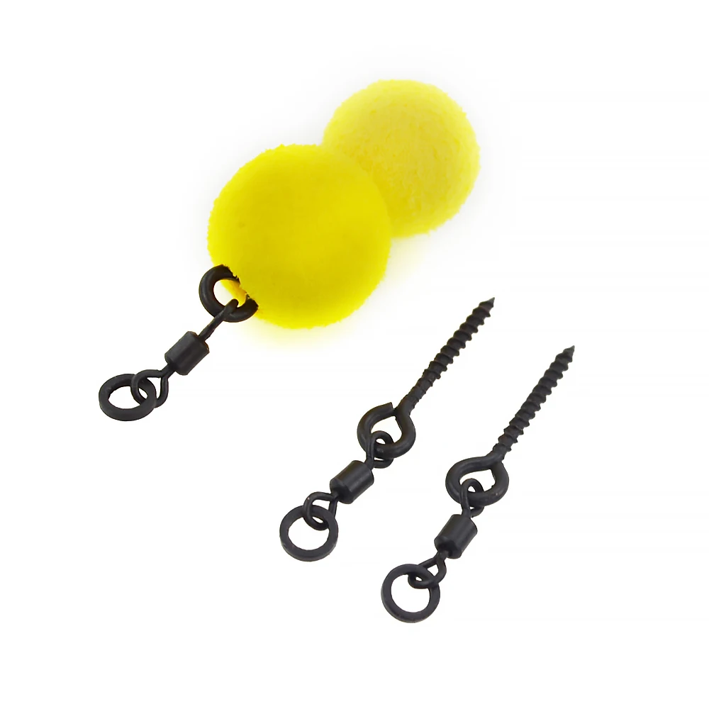 Vite Boilie da pesca alla carpa da 20 pezzi con anello girevole D-Rig Chod Rig Terminal Tackle