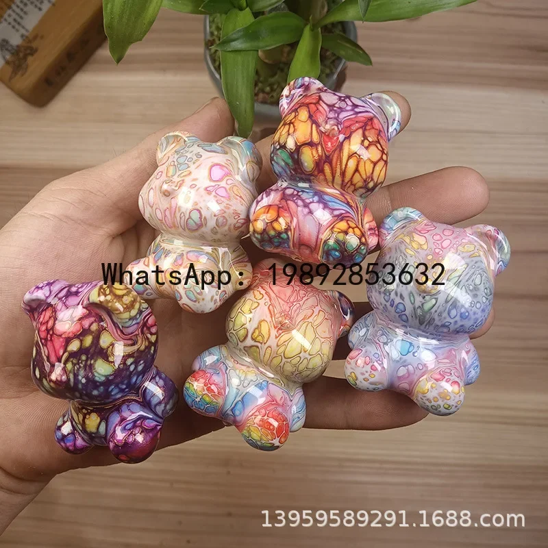 

x15 Tsundere Cat Faceless Cat Wood Carving Small Piece Floating Lacquer Cat Painted Fluid Gadget Large Lacquer