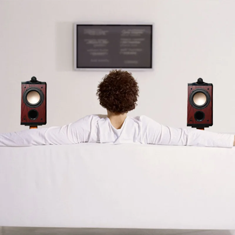 68-112 cm Verstelbare Hoogte HIFI Luidspreker Stands Massief Houten Fineer Audio Beugel Stevige Vloer Luidsprekers Rek voor Satelliet Luidsprekers