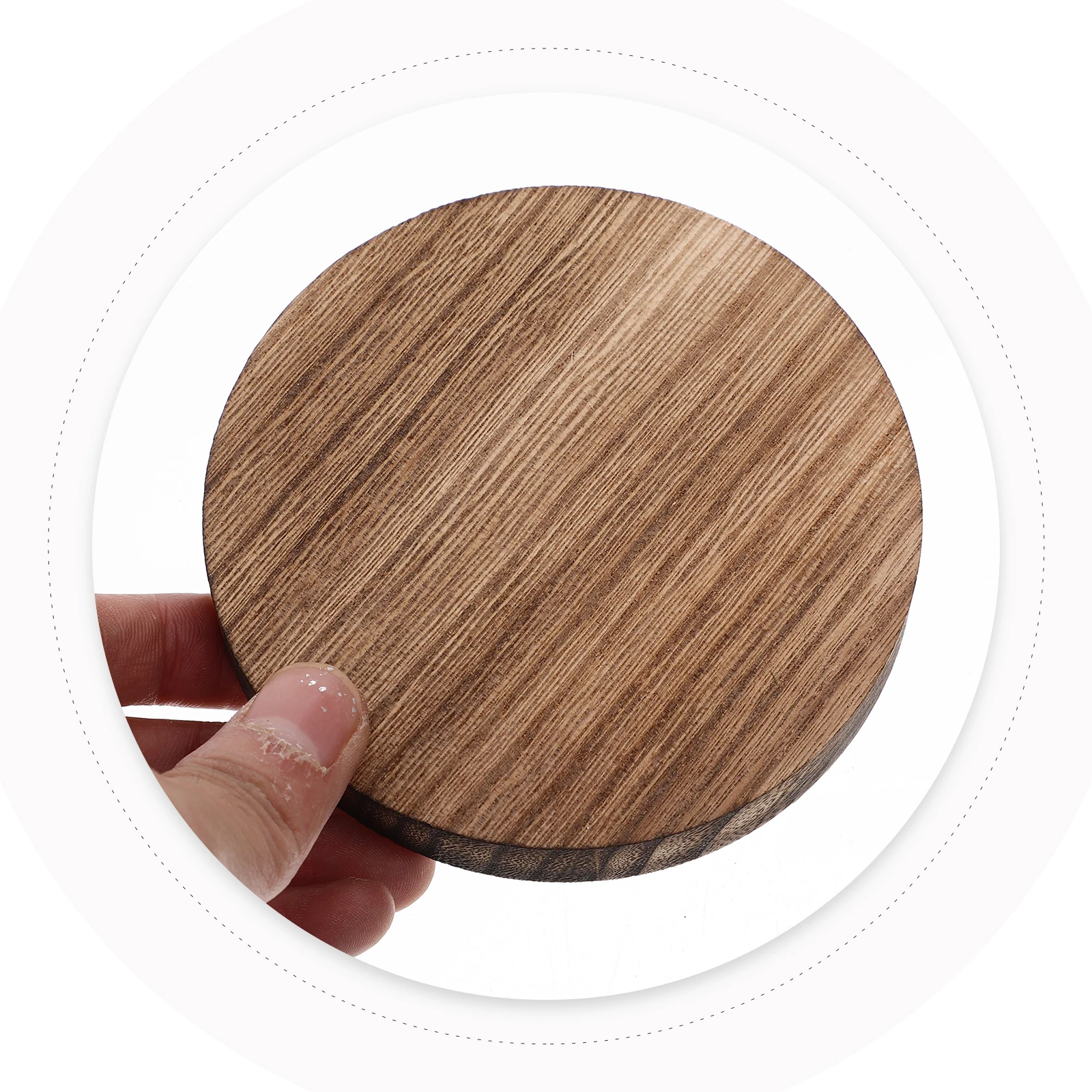 

5Pcs Solid Wood Display Base Natural Round Wood Slices for Crafts DIY Unfinished Wooden Discs for Home Wedding Decor