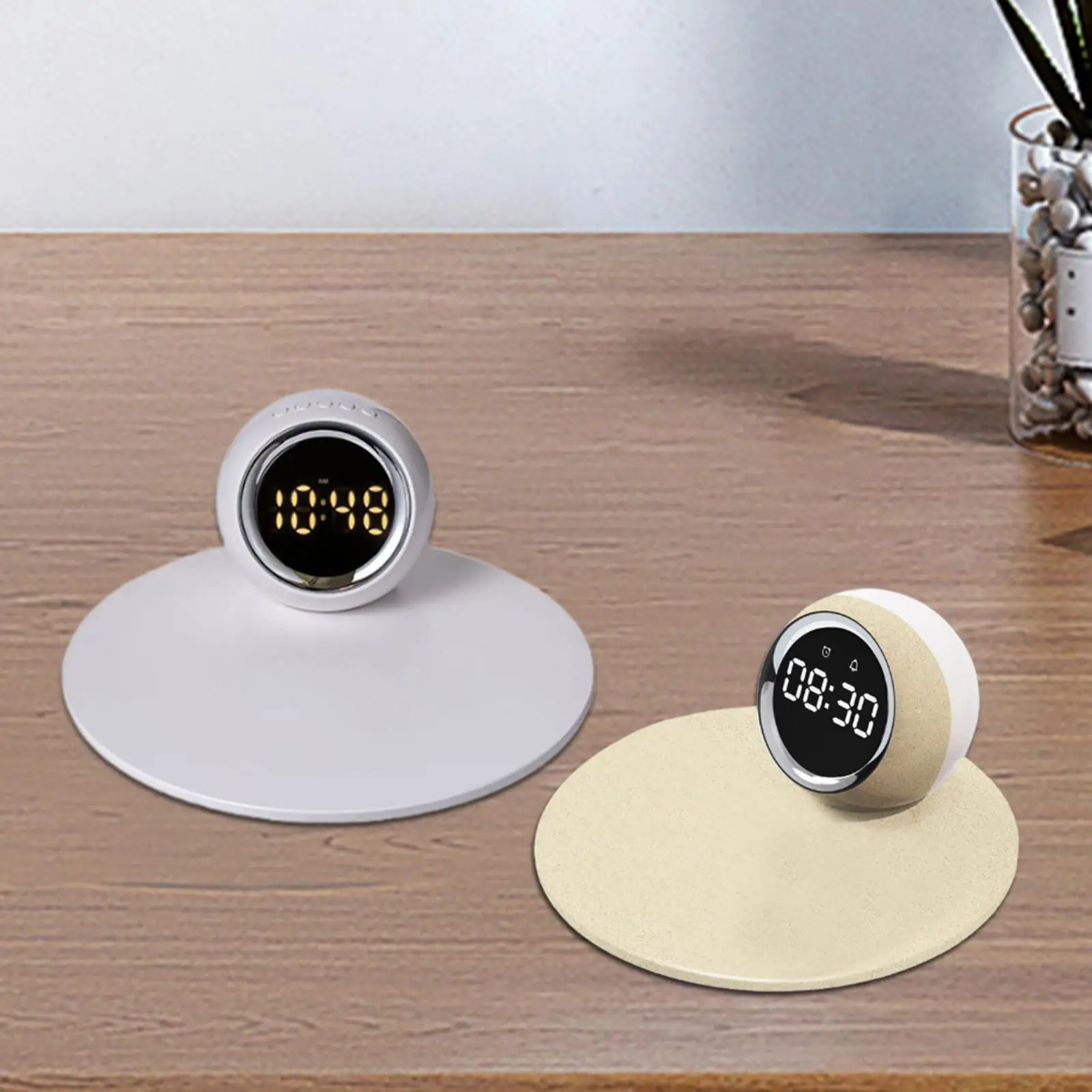 15W Wireless Charger Time Digital Alarm Clock Table Compact Clock Fast Charging Dock Station for QI Standard Universal Phones