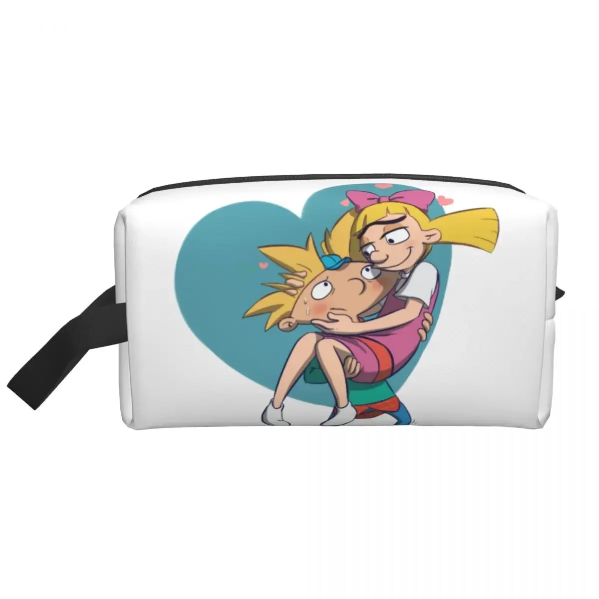 Hey Arnold Anime Comedy Helga Pataki Makeup Bag for Women Travel Cosmetic Organizer Fashion Storage Toiletry Bags