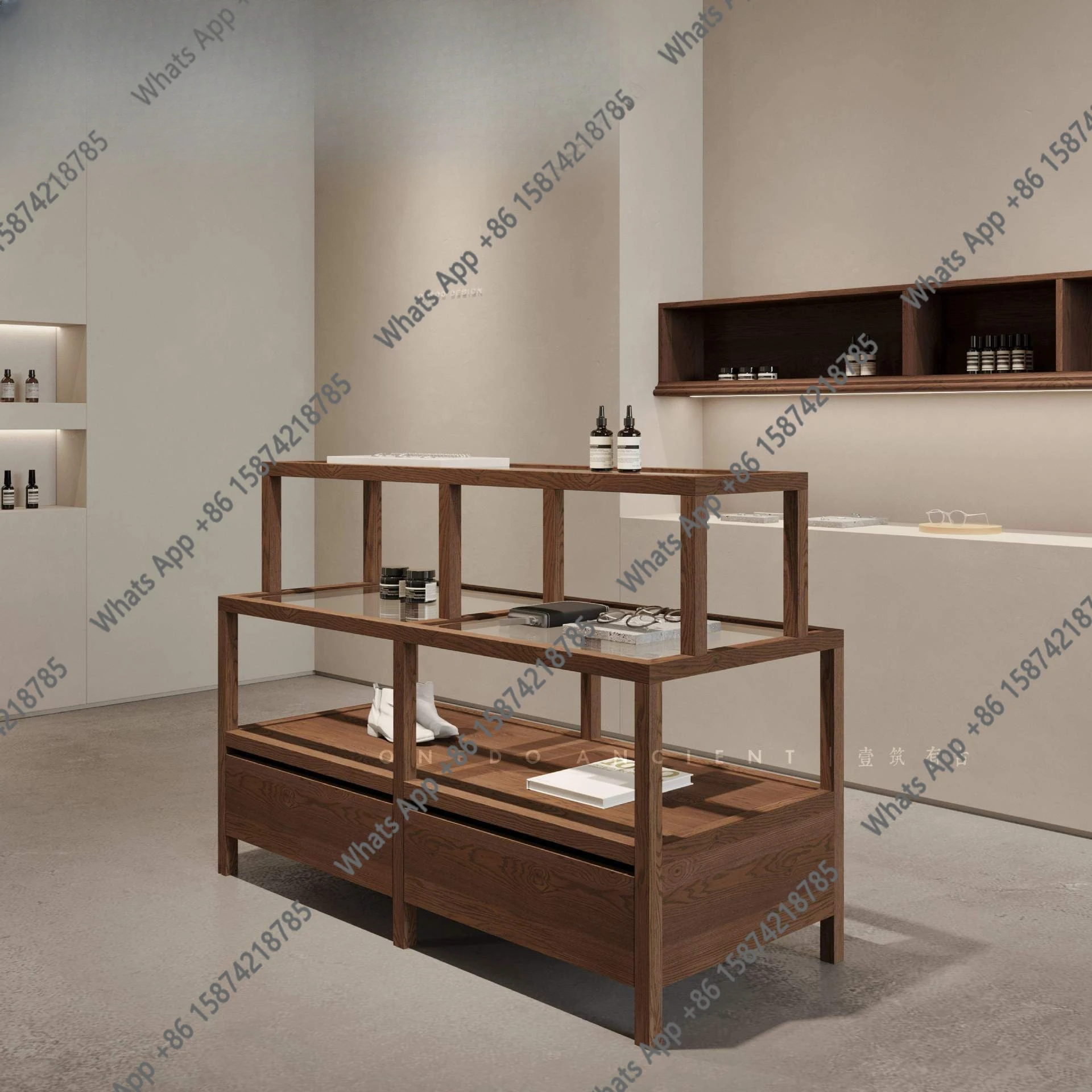 Fashion Desktop Storage Display Cabinet Nakajima Goods Rack Model Rack Shelf Jewelry Necklace Clothing Bags Shoes