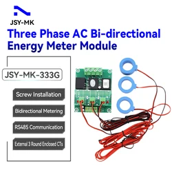 JSY-MK-333G 80A 3P4W Bi-directional AC Power Energy Meter Module With RS485 External Enclosed CTs