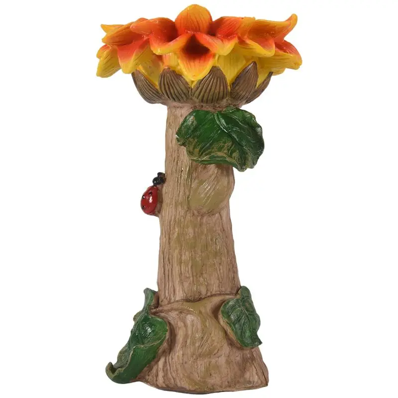 

BHTS-Декоративная ванночка для птиц в виде подсолнуха, украшение для сада, улицы, двора, газона, художественные украшения