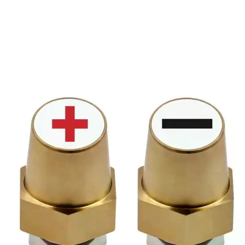 2Pcs Battery Post Charger Screw Accessories Brass Hexagonal Terminal Connectors For Car Battery Positive & Negative Pole