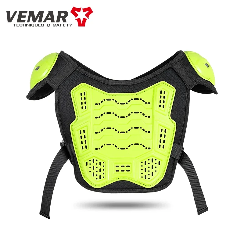 VEMAR Children Motorcycle Knee Pads Motocross Armor Jacket Vest Body Protective Riding Chest Protection Kid's Moto Elbow Brace