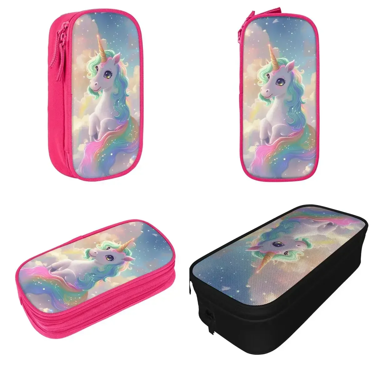 

New Unicorn Rainbow Cartoon Pencil Cases Pencilcases Pen Kids Large Storage Bags Students School Gifts Stationery