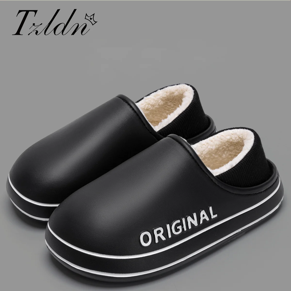 

TZLDN/Новая зимняя мужская теплая обувь, домашняя хлопковая обувь из ЭВА, уличная непромокаемая зимняя обувь для пар, женская повседневная обувь, домашние тапочки