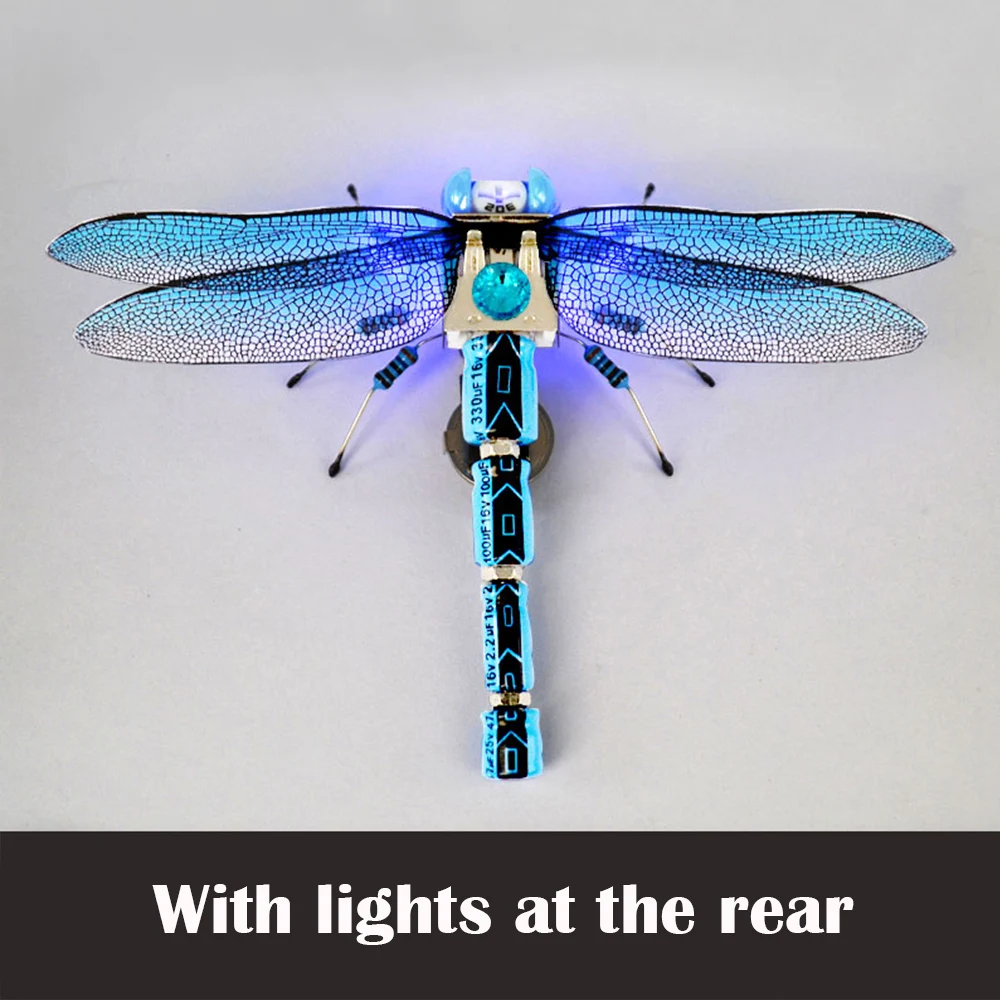 Modello libellula Macchinari in metallo Puzzle Giocattoli scientifici per bambini Kit di apprendimento tecnologico STEM fai-da-te Giocattoli educativi