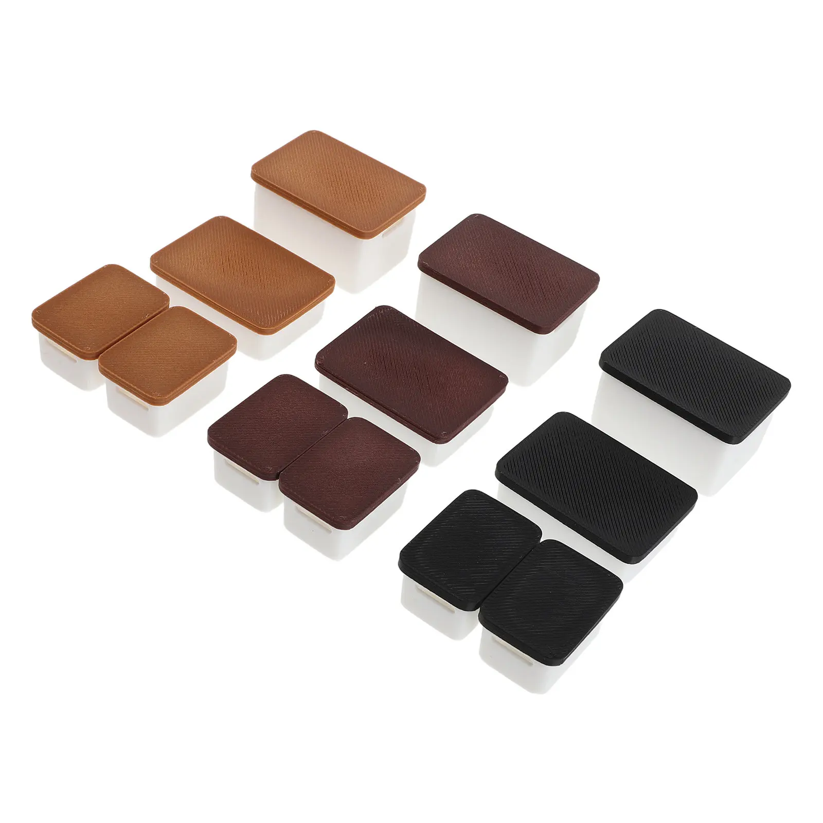 

4Set Microscale Storage Boxes 1:12 Dollhouse Accessories Containers Stackable Miniature Display Bins for Kitchen Bathroom Closet