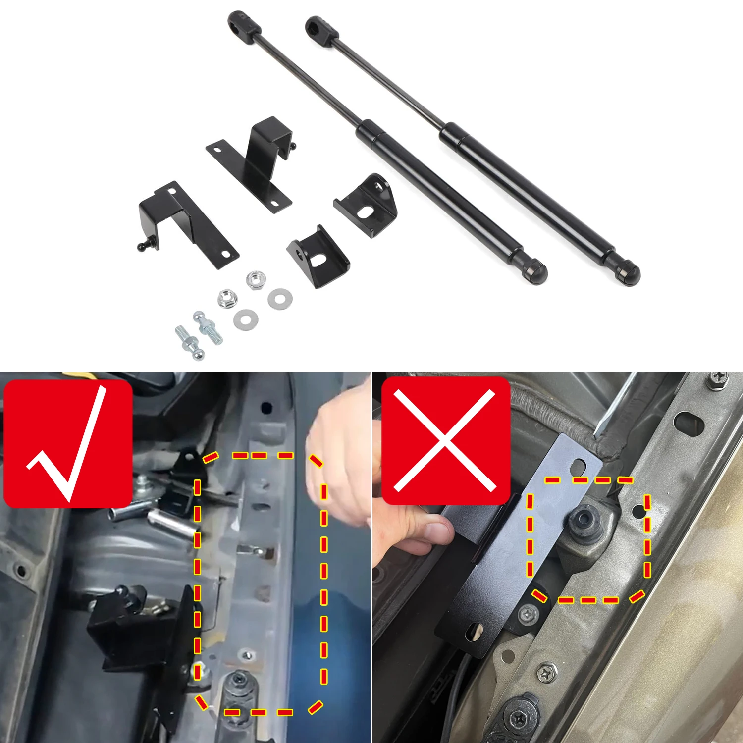 For Subaru Outback 2020 2021 2022 2023 2024 Car-Styling Stainless Front Bonnet Hood Gas Shock Lift Strut Bars Support Rod 2pcs