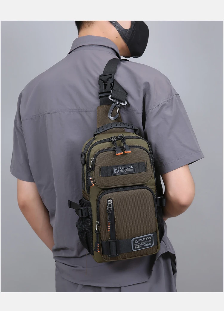 Mode männer Taille Packs Brust Tasche Hohe Qualität Oxford Umhängetaschen Für Männer Mode Lässig Männer Tasche Handtasche Männlichen Brust pack – Detail 19