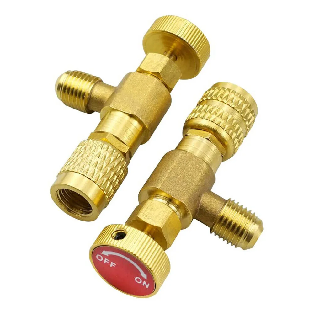 Adapter Safety Valve 2pcs Air Conditioning Cooler Cooling Female: 5/16” Home Improvement Male: 1/4\\\\\\\\\\\\\\\