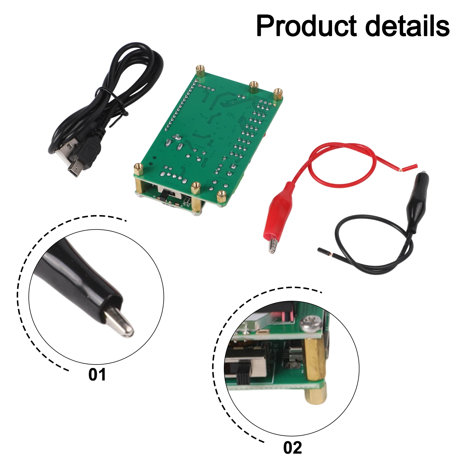 Capacitance Measurement Instrument Analyzer 8*5*3cm Capacitance Tester 500 KHz Test Frequency Metal Plastic Material