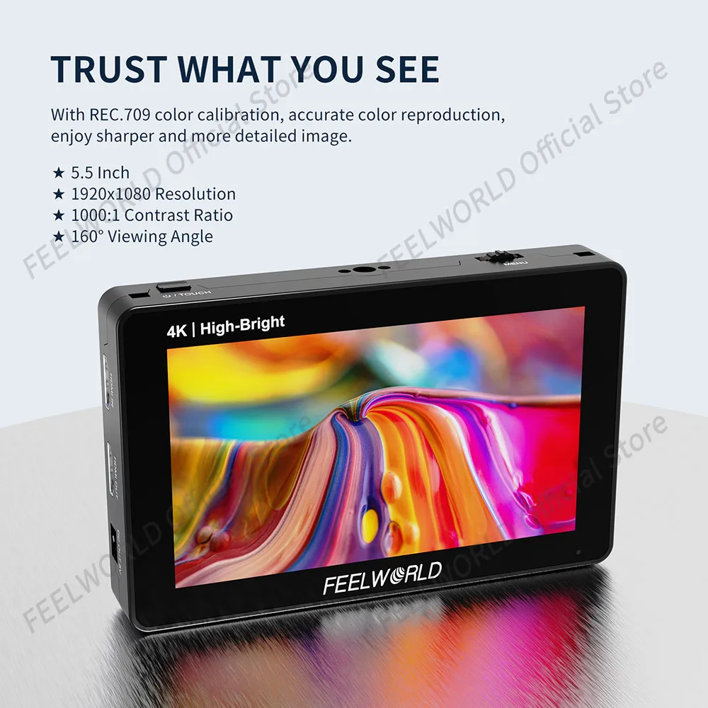 FEELWORLD F6 PLUSX Touch Screen 5.5 Inch Portable Monitor Camere DSLR 3D LUT Full HD 1920x1080 Video Focus Assist Support 4K HDM