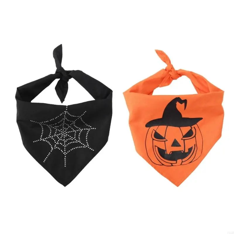 

Halloween Bandana Festival Costume Dogs Party Neck Scarf Collar Holiday Dress Up Clothing Party Bandanas for Pet