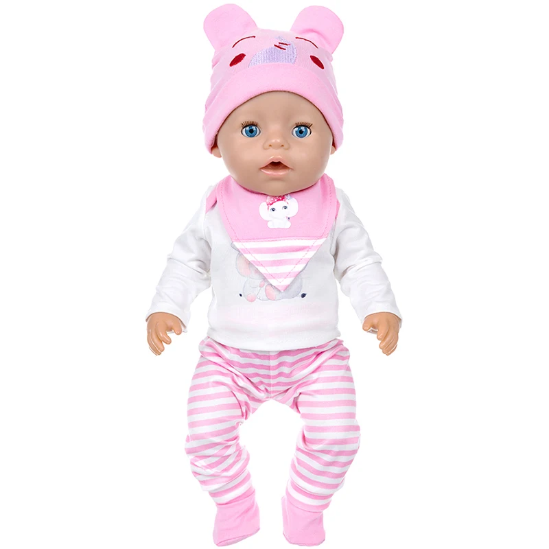 Ropa para muñecas de 16-18 pulgadas/40-45cm, chaqueta bonita con capucha de oso, pantalones, muñeca recién nacida, ropa para muñeca de renacimiento, accesorio, regalo para niña bebé