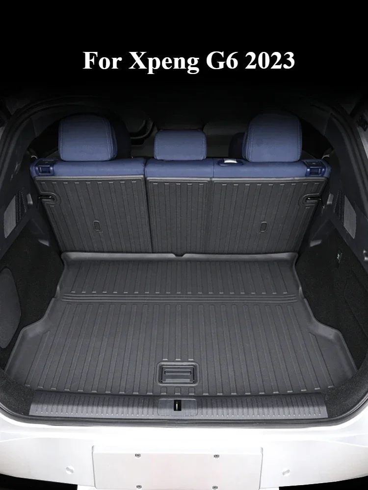 Rear Trunk Mats For Xpeng G6 2023 2024 TPE Waterproof Luggage storage Mat Anti-Slip Rear Seat Backrest Protective Pad